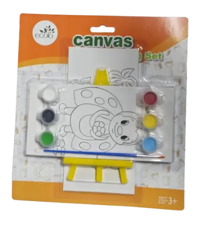 2 Panneaux de toile à peindre + chevalier + peinture + pinceau (MM)